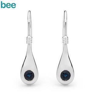 Bee Jewelry  9 kt hvidguld øreringe blank, model W55267-S